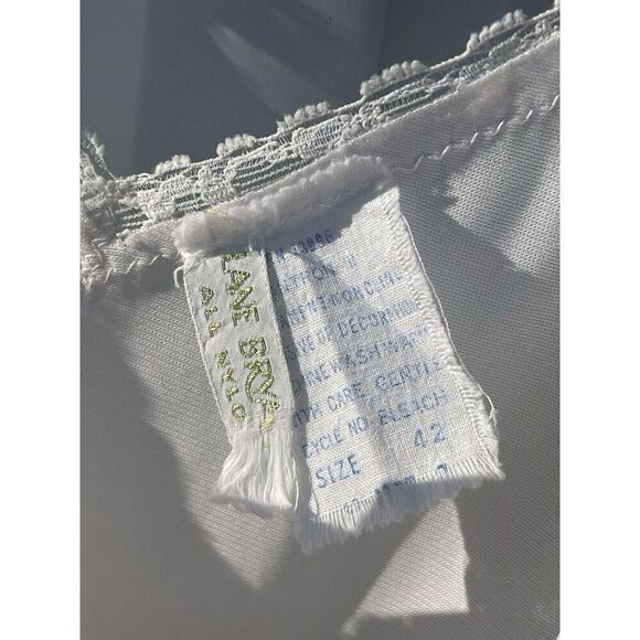 Vtg Lane Bryant Night Gown Size 42 Womens Cream Off-White Long Slip - Picture 6 of 8